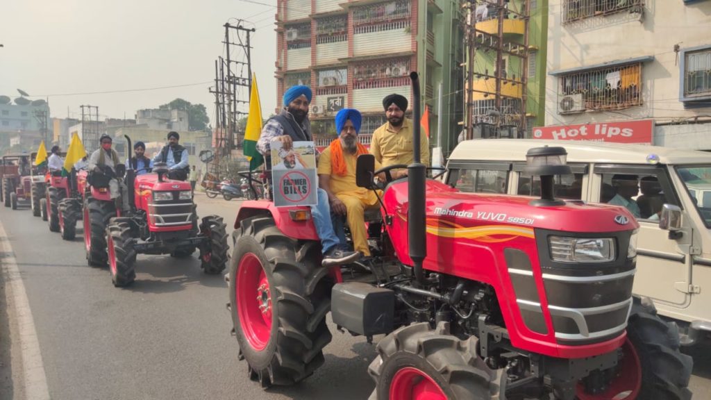 Procession of Sikh community with tractor in Asansol